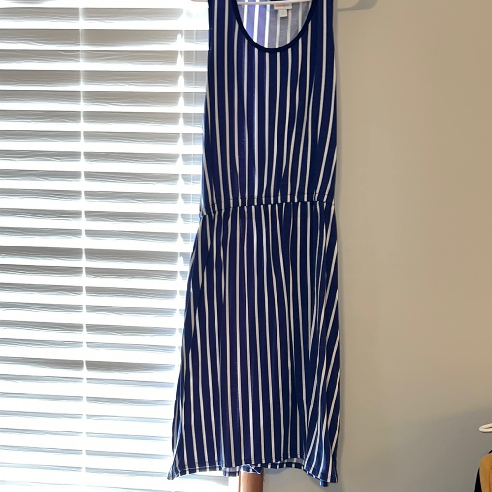 ❤️Purple and White Striped LuLaroe Dress 2XL